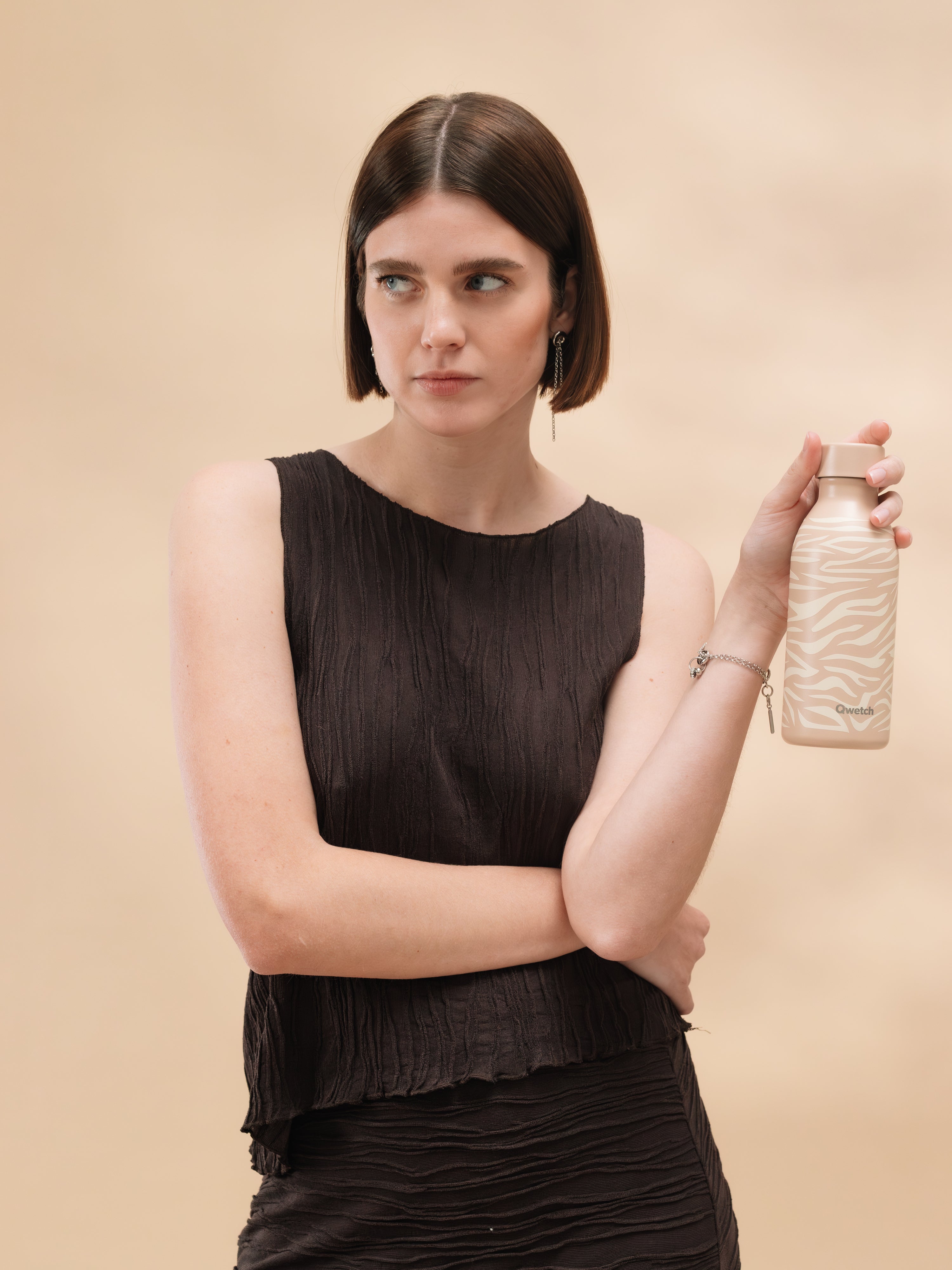 Qwetch Icon termo láhev 500 ml Wild Zebra nerez