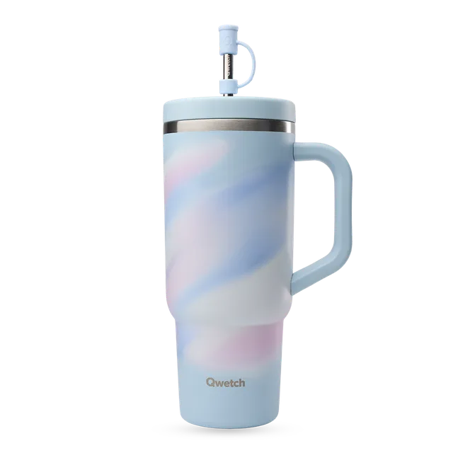 Qwetch Aura Travel Cup termohrnek Pastel Bleu 900 ml polární