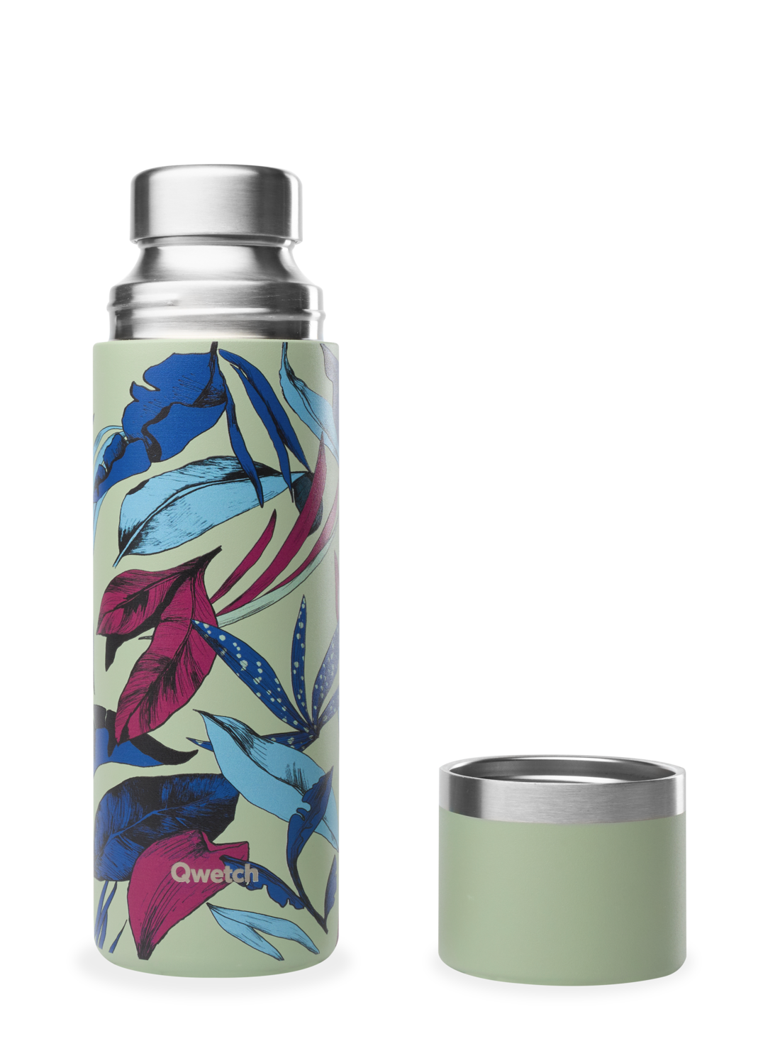 Qwetch Thermo kelímek Matt Tilleul 160 ml nerez