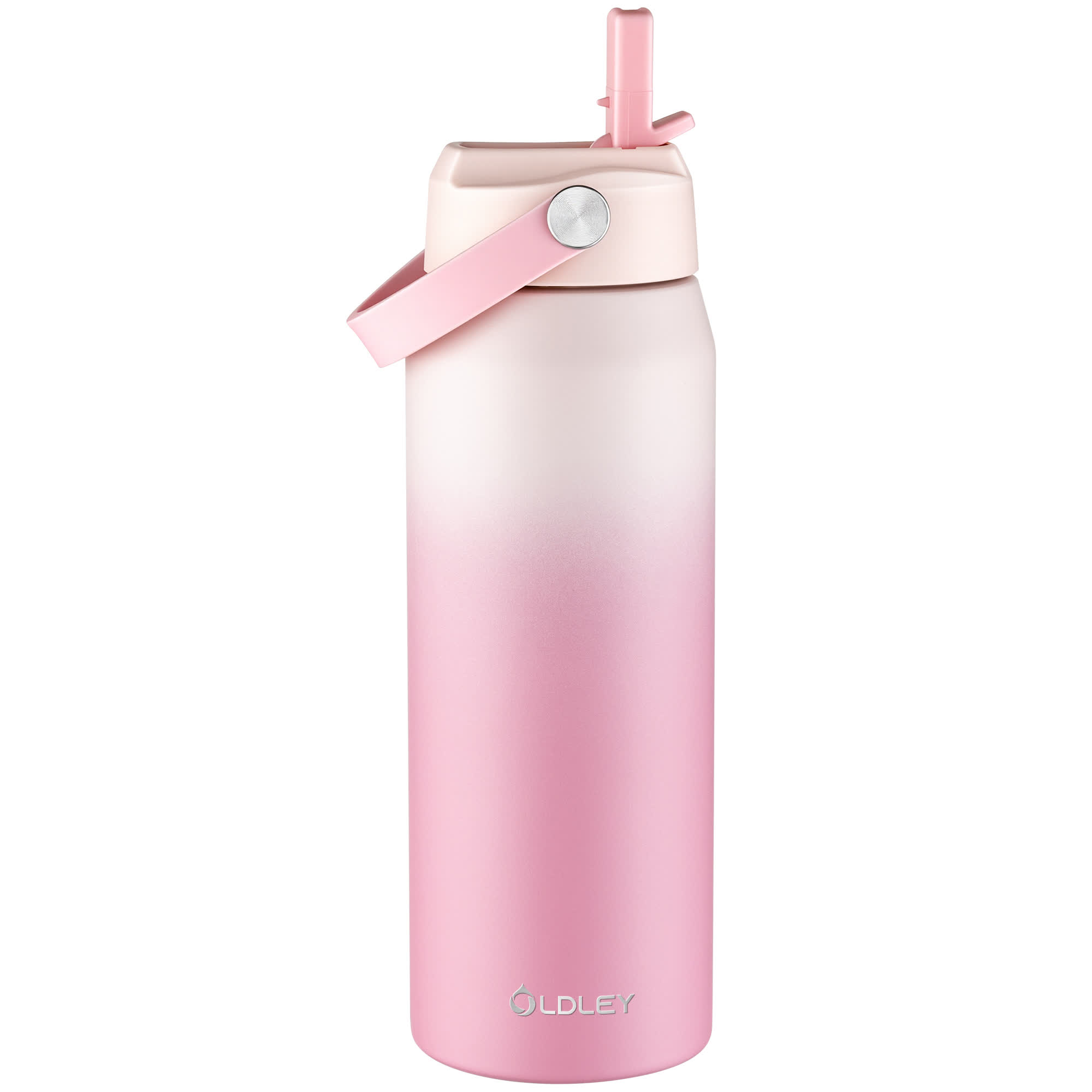 Oldley Gradient láhev na vodu 550 ml světle růžová nerez