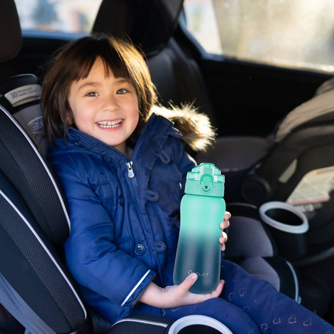 Oldley Kids 12oz dětský vakuový hrnek Green Blue nerez