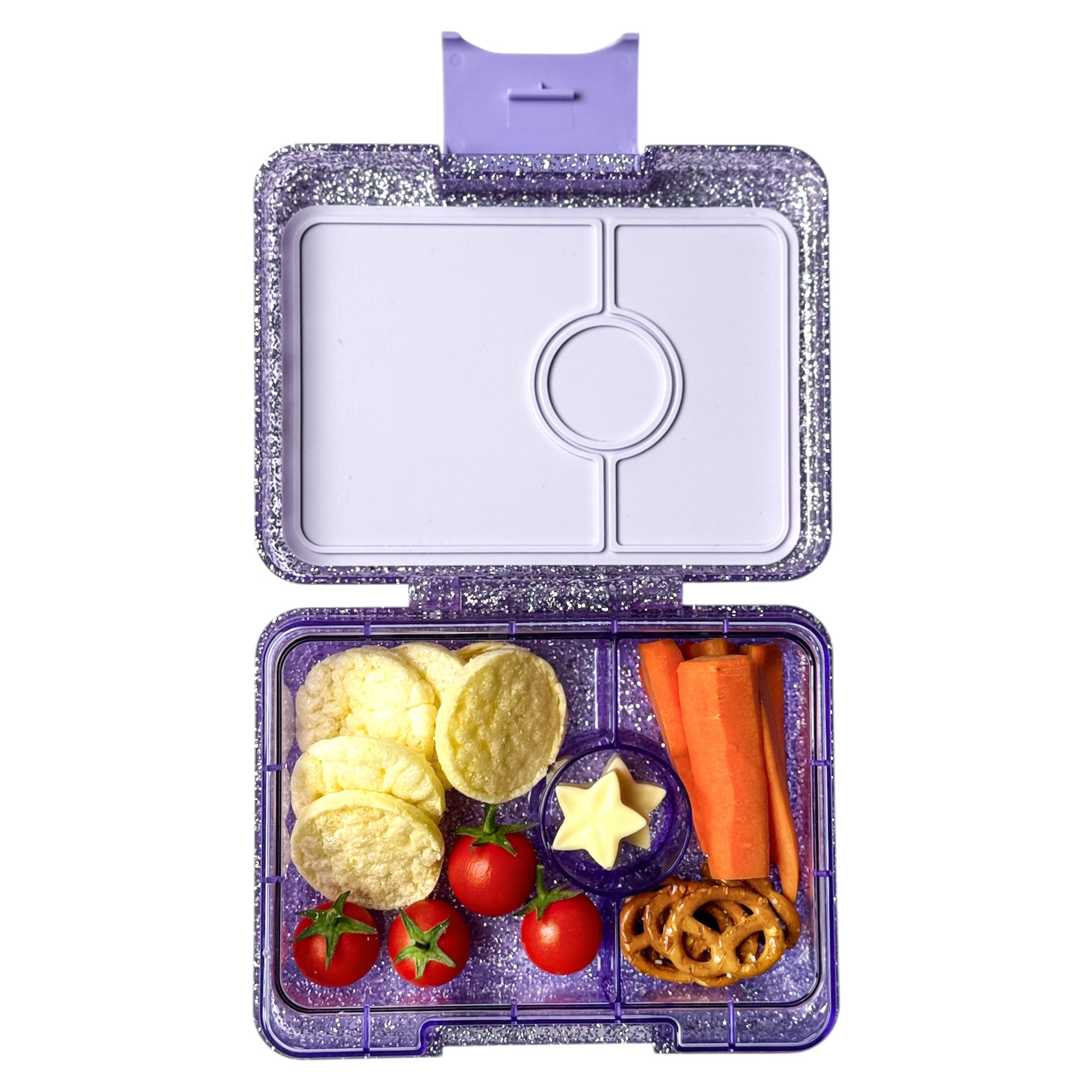 Yumbox Snack Glitter svačinový box s taškou fialová
