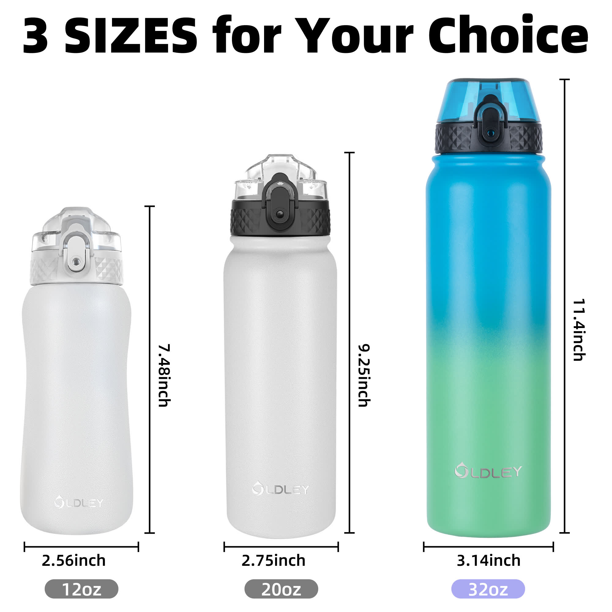 OLDLEY Insulated Bottle termoska 946 ml modro-zelená