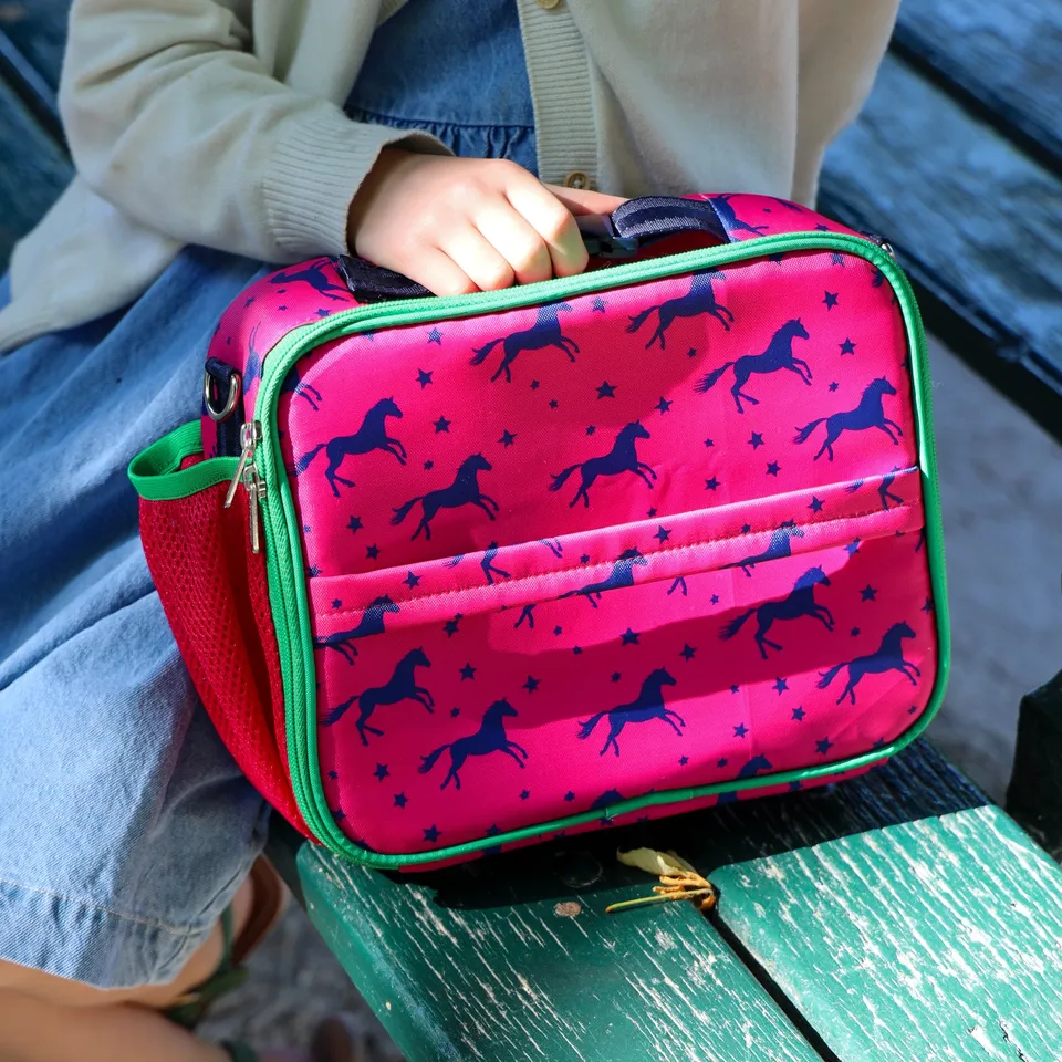 Yumbox Insulated Large Lunch Bag 3-Way Carry termo taška Horses