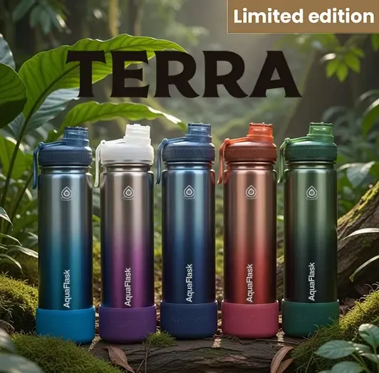Aquaflask Terra nerezová lahev 650 ml se širokým hrdlem