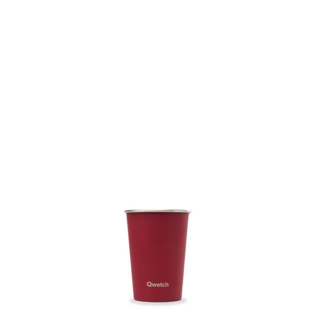 Qwetch One kelímek granite červená 300 ml nerez