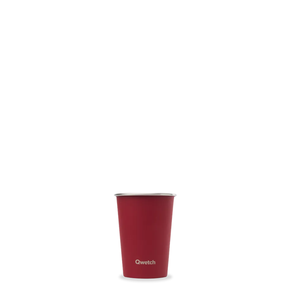 Qwetch One kelímek granite červená 300 ml nerez
