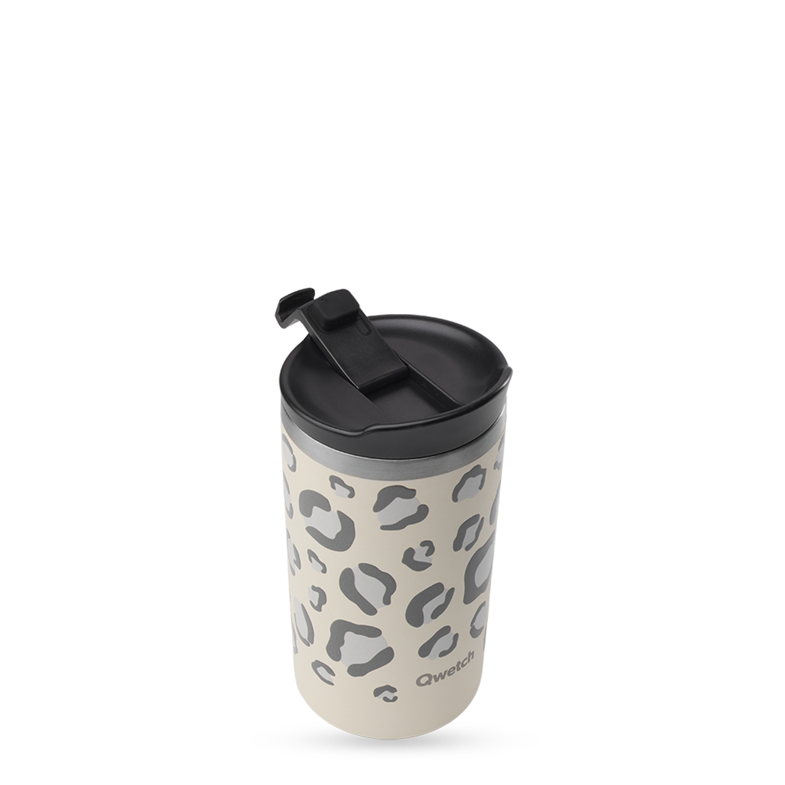 Qwetch Wild Sable termohrnek 350 ml s leopardím vzorem