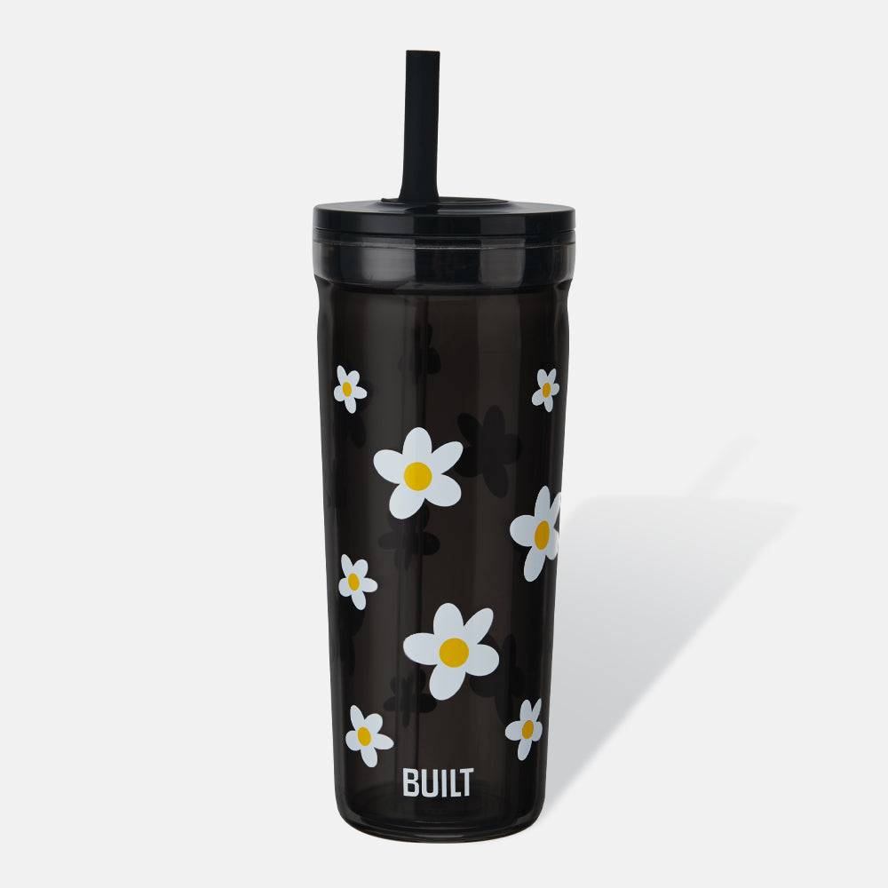 BUILT New York Bedford Straw Seal kelímek Black Daisy 590 ml