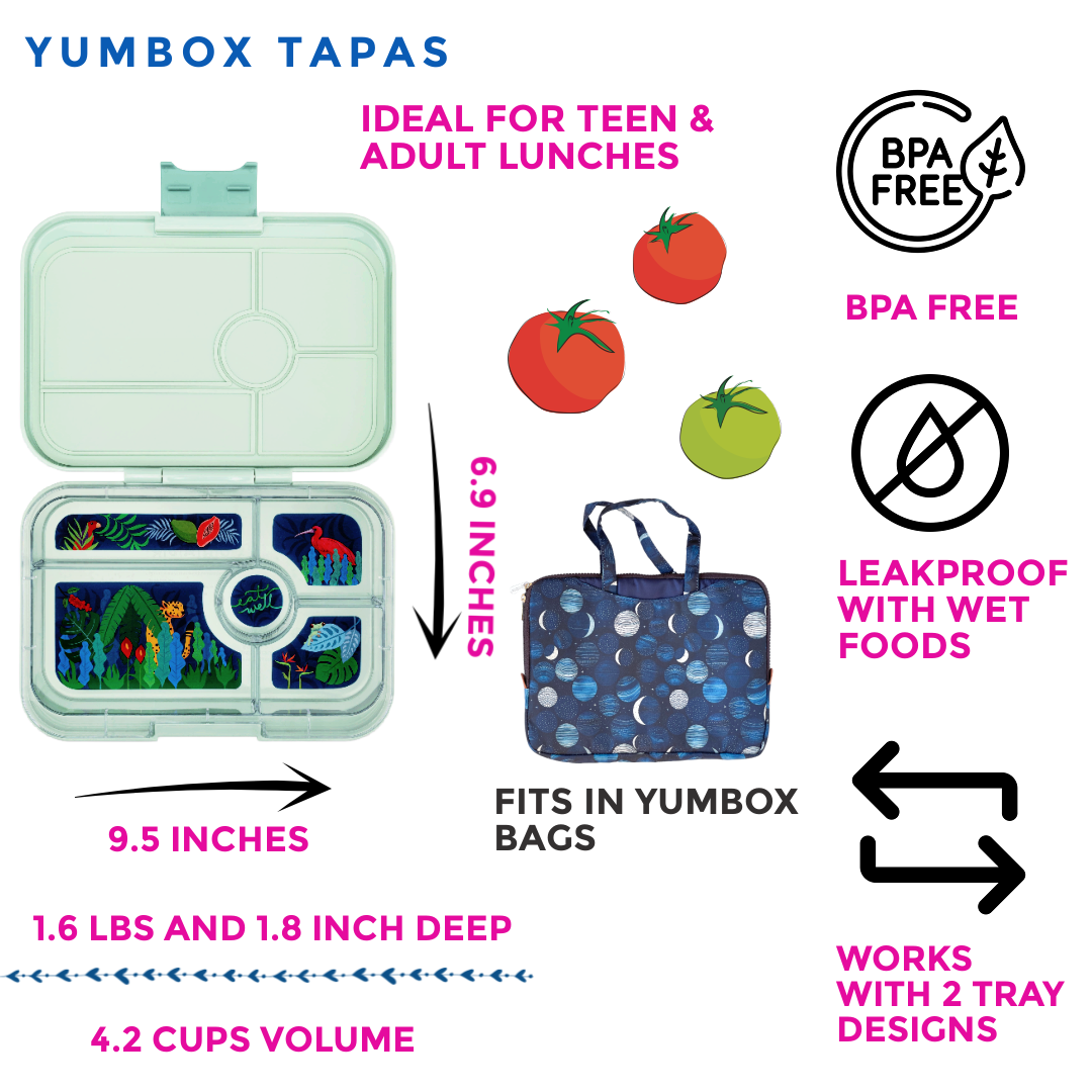 Yumbox Tapas Pistachio Jungle svačinový box 5 přihrádek