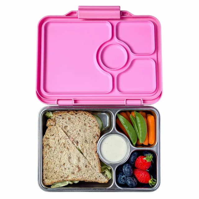 Yumbox Prêt nerezový bento box Versailles Pink 4 přihrádky