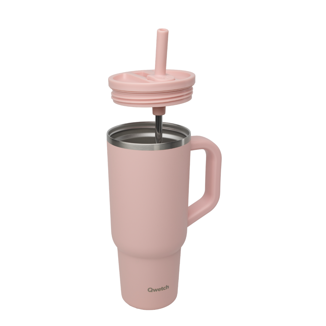 Qwetch Pastel termohrnek 900 ml světle růžová