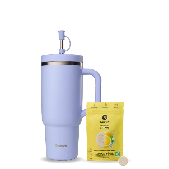 Qwetch Solid Drinks Travel Cup Glycine sada citron 12 ks