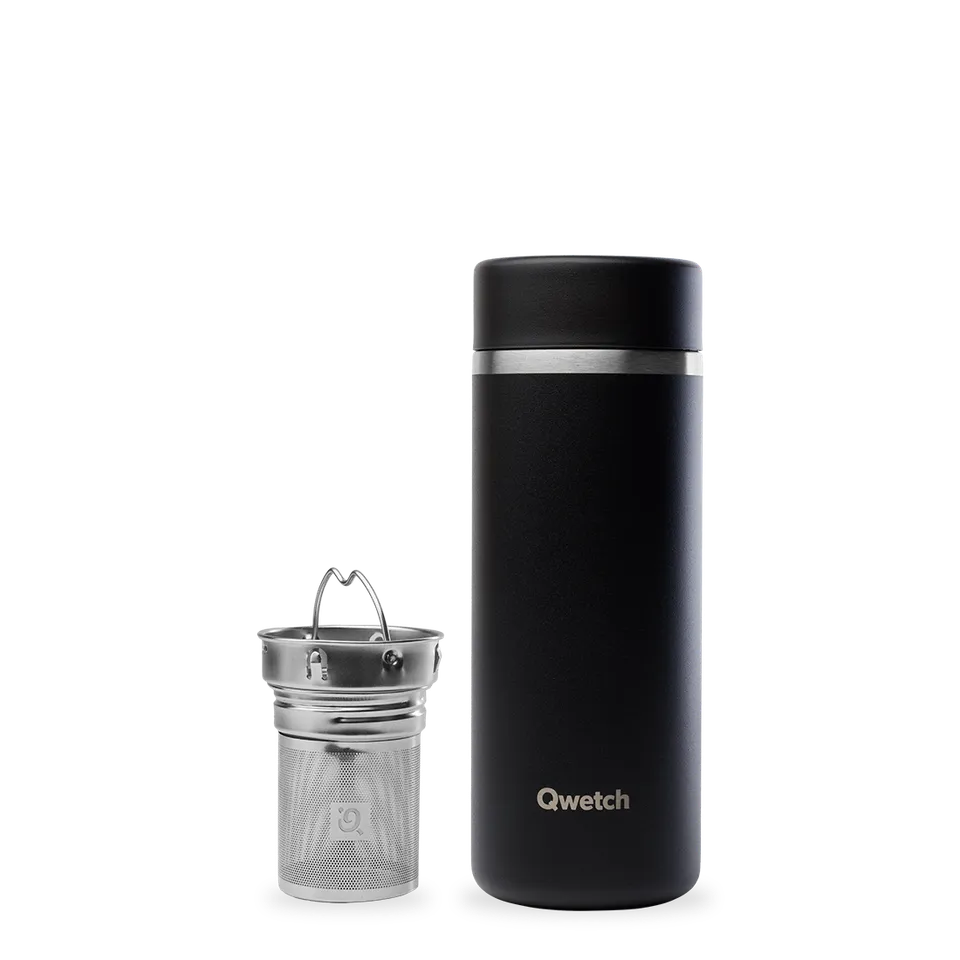 Qwetch Matt Noir termokonvička 400 ml černá