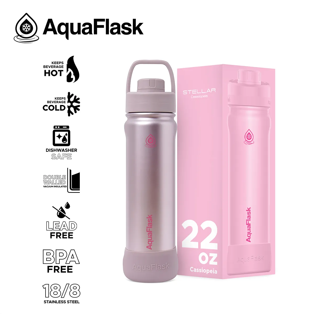 Aquaflask Stellar láhev 650 ml se sportovním víčkem