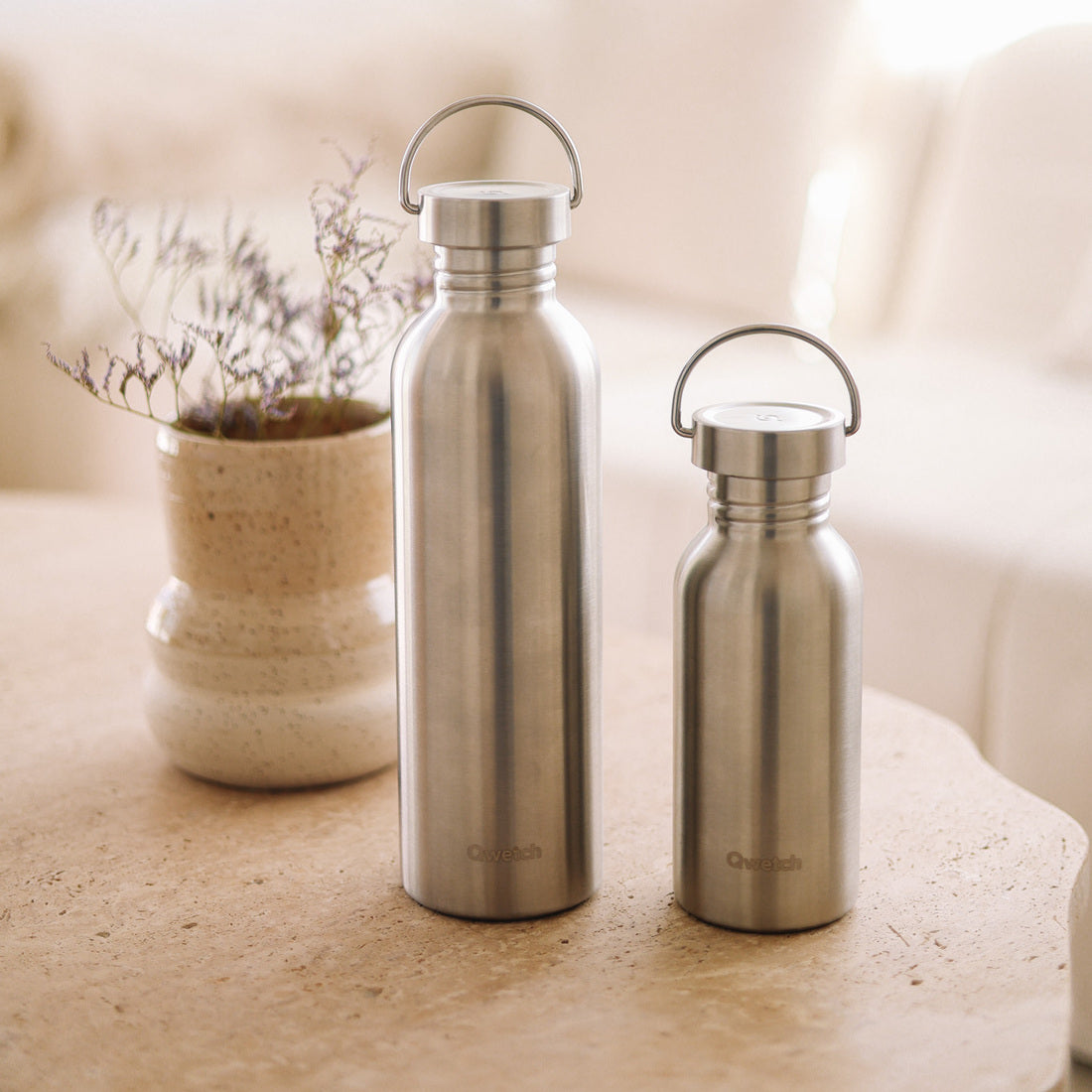 Qwetch Inox nerezová láhev 500 ml jednostěnná