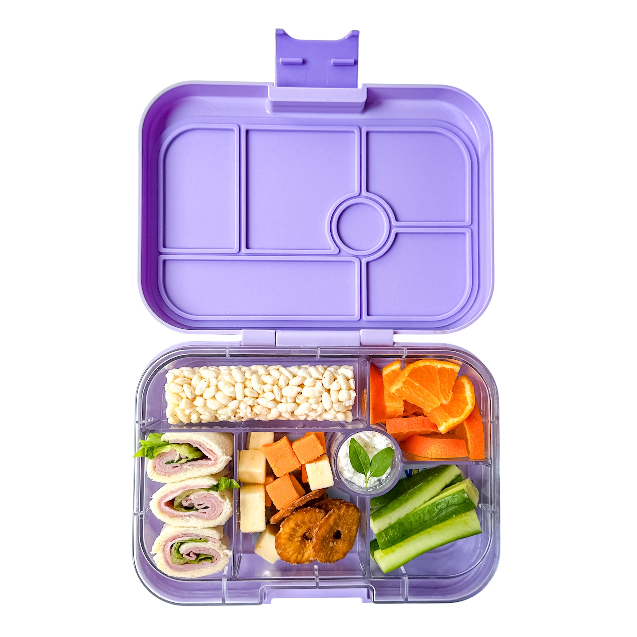 Yumbox Original Ami Purple Cats Dogs svačinový box 6 přihrádek