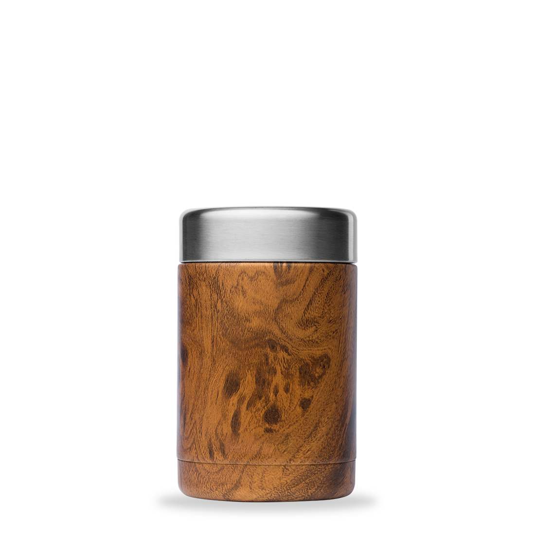 Qwetch Compact termo dóza Wood 600 ml nerez