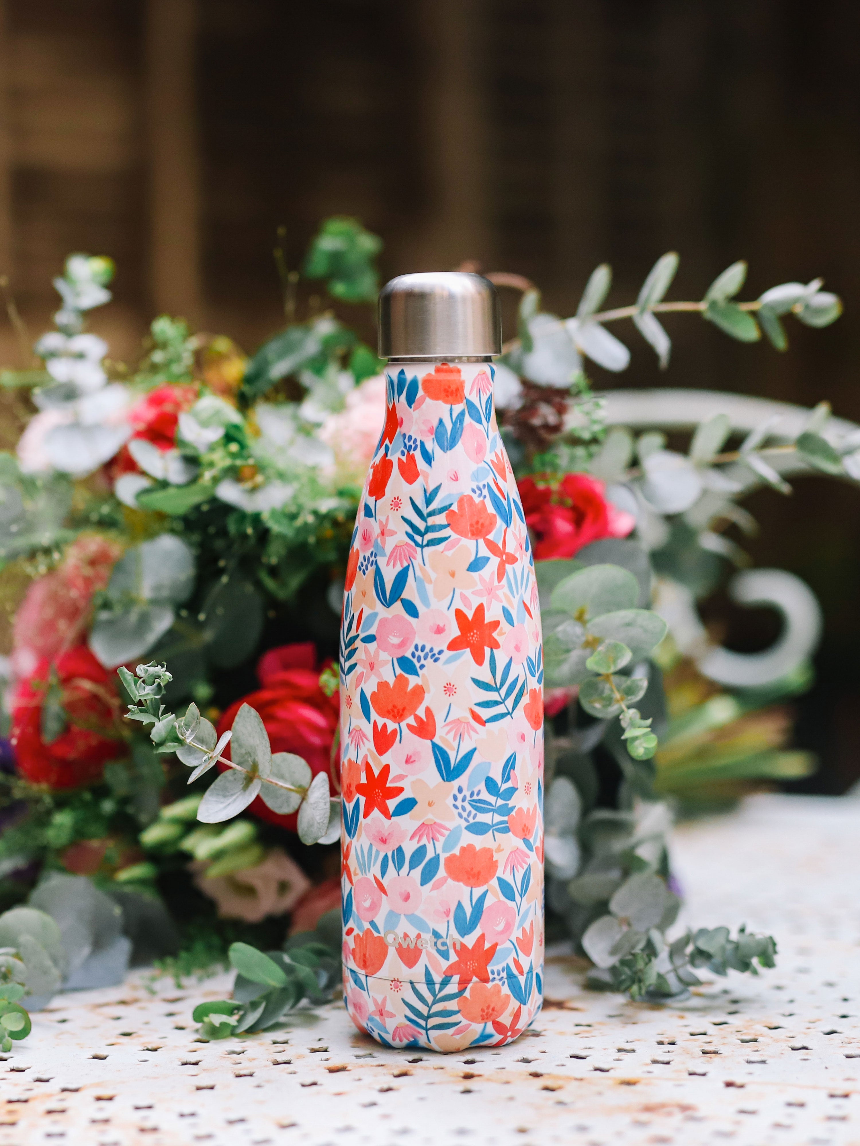 Qwetch Originals Flora Rouge nerezová termoláhev 1 l Re-Love