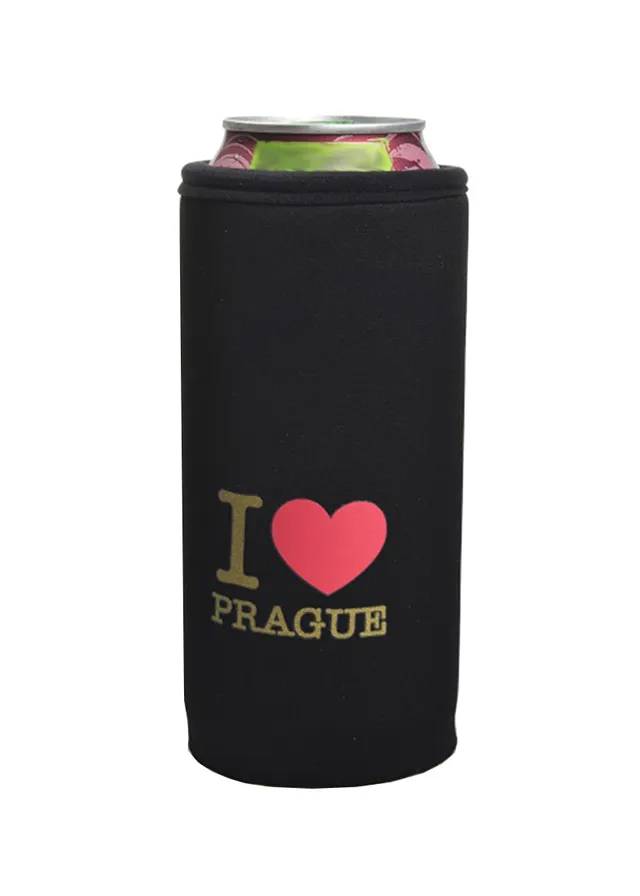 Coolbox I Love Prague Srdce termoobal na plechovku 0,5 l neopren