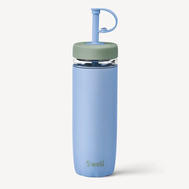 S'well Glass+ cestovní termohrnek Chambray 540 ml sklo