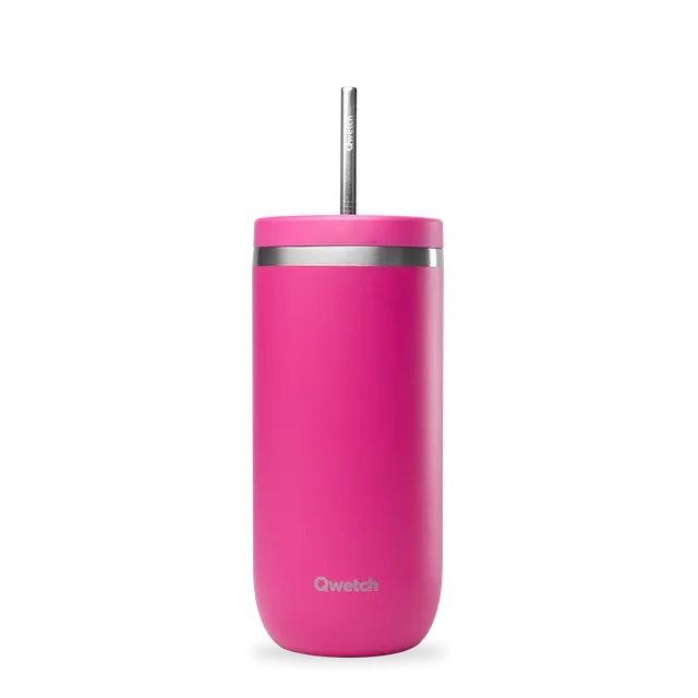 Qwetch Cold Cup Matt Magenta termohrnek 470 ml s brčkem