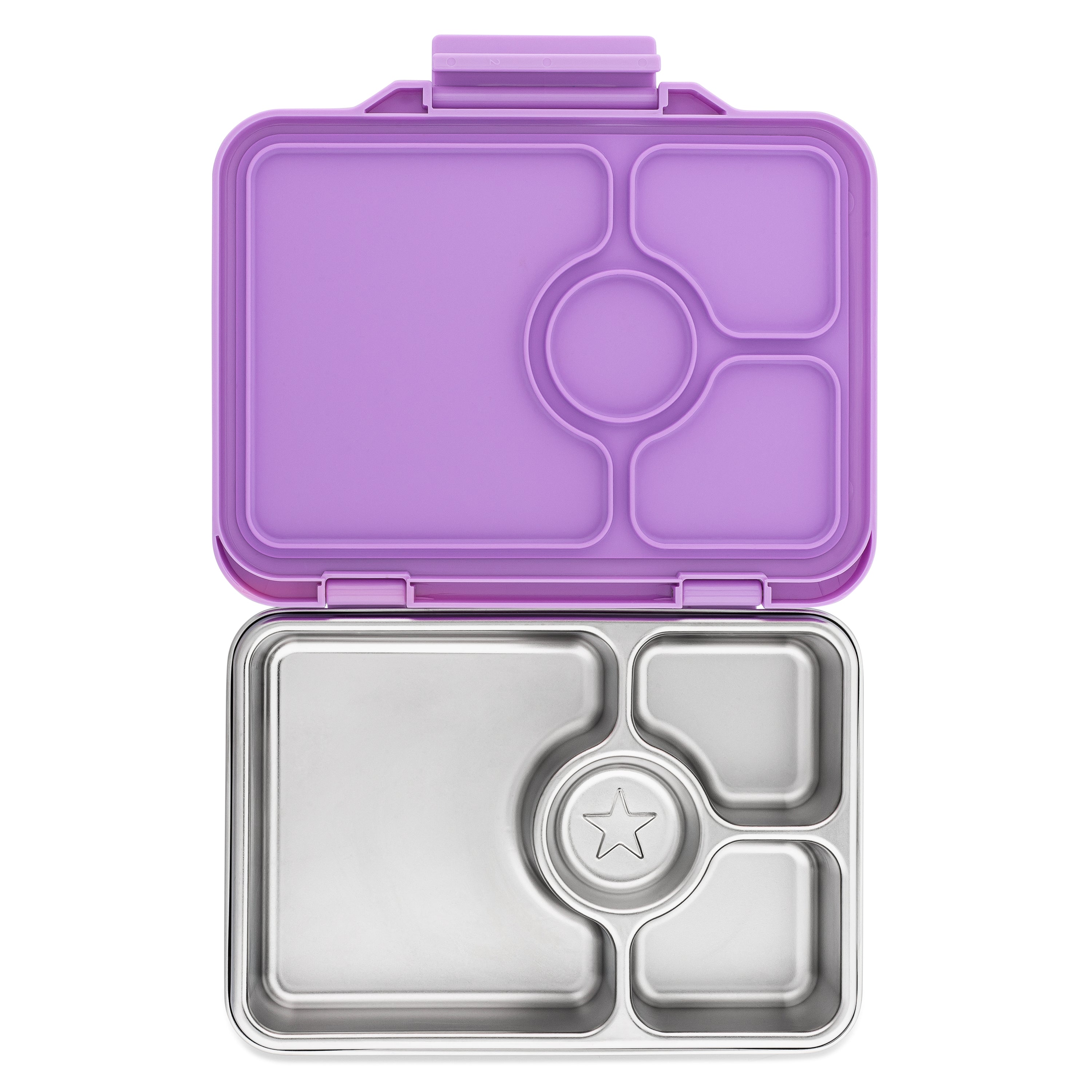 Yumbox Prêt nerezový bento box Lavande Purple 4 přihrádky