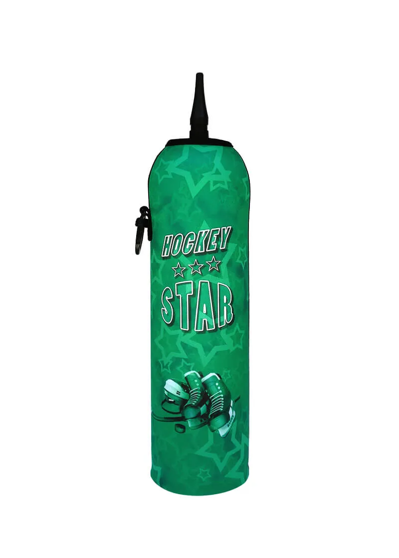 Coolbox Hockey Star Green termoobal na lahev 1,0l neoprenový