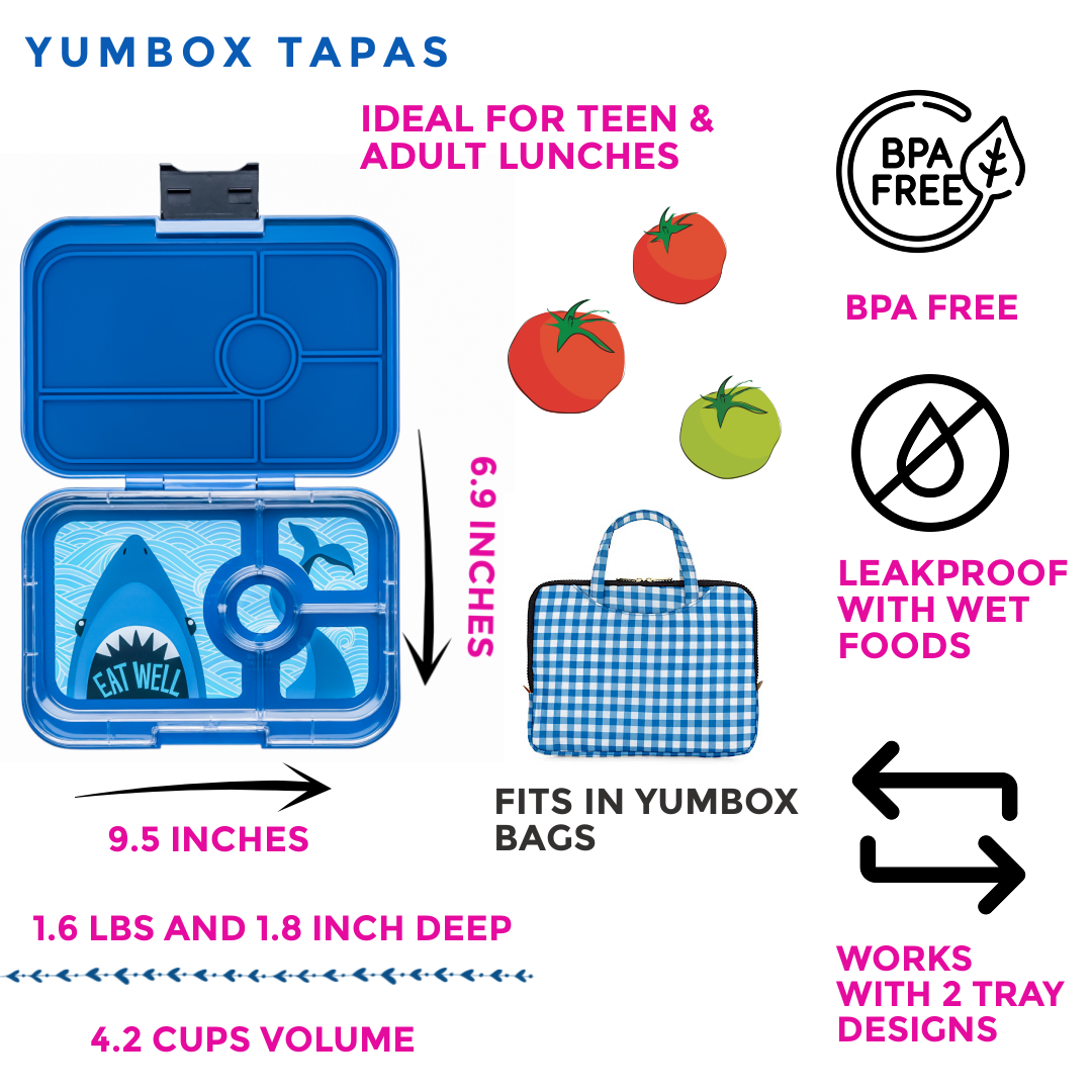 Yumbox Tapas Large svačinobox 4 přihrádky Monte Carlo nepropustný