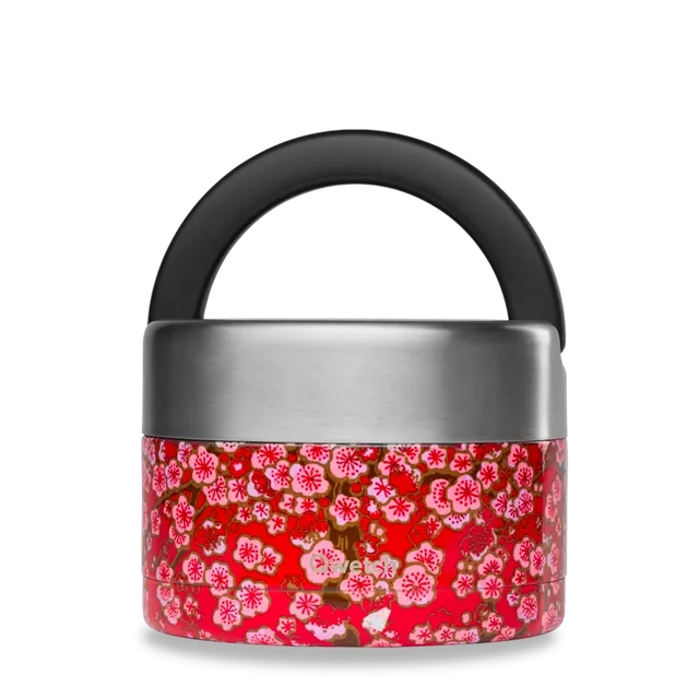 Qwetch Flowers Rouge termo jídlonosič s rukojetí 650 ml