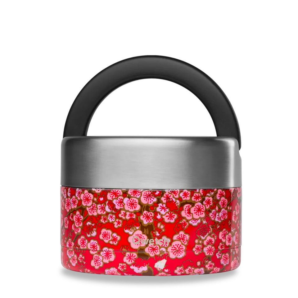 Qwetch Flowers Rouge termo jídlonosič s rukojetí 650 ml