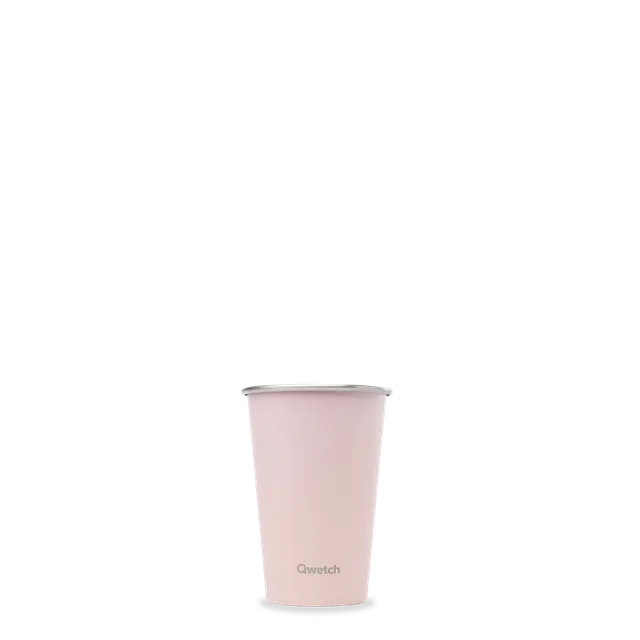 Qwetch One kelímek pastel růžová 300 ml nerez