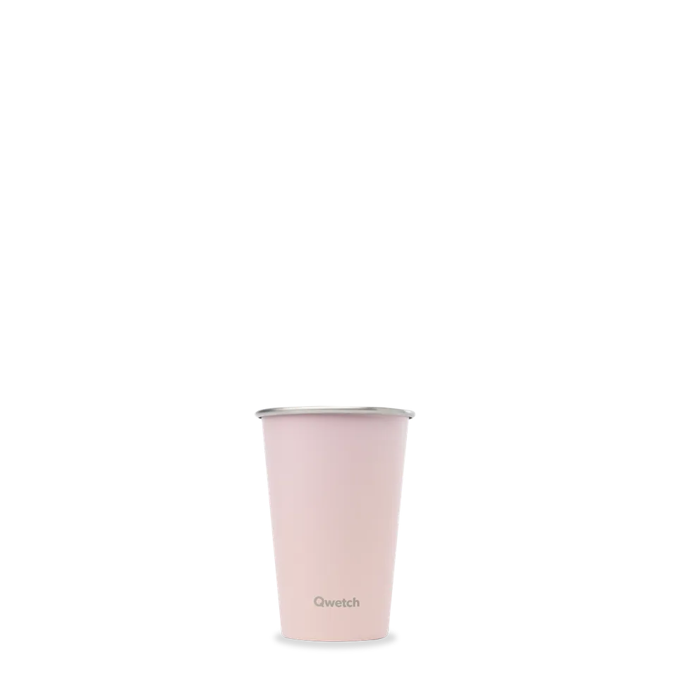 Qwetch One kelímek pastel růžová 300 ml nerez