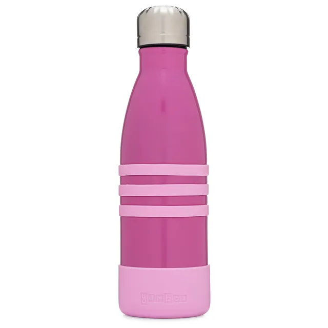 Yumbox Aqua dětská láhev 420 ml Pacific Pink nerez