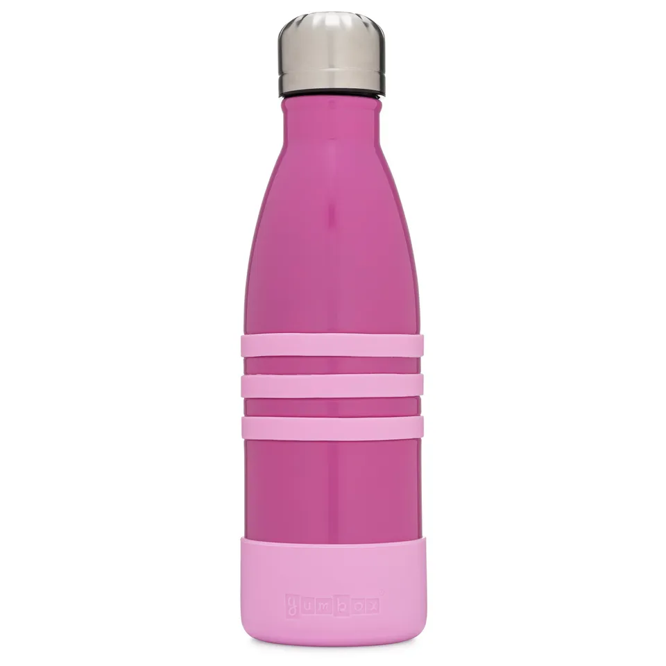 Yumbox Aqua dětská láhev 420 ml Pacific Pink nerez