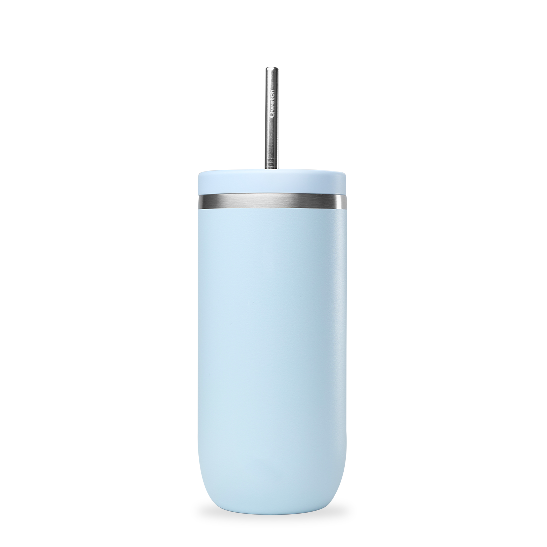 Qwetch Cold Cup Pastel Bleu termohrnek 470 ml s brčkem