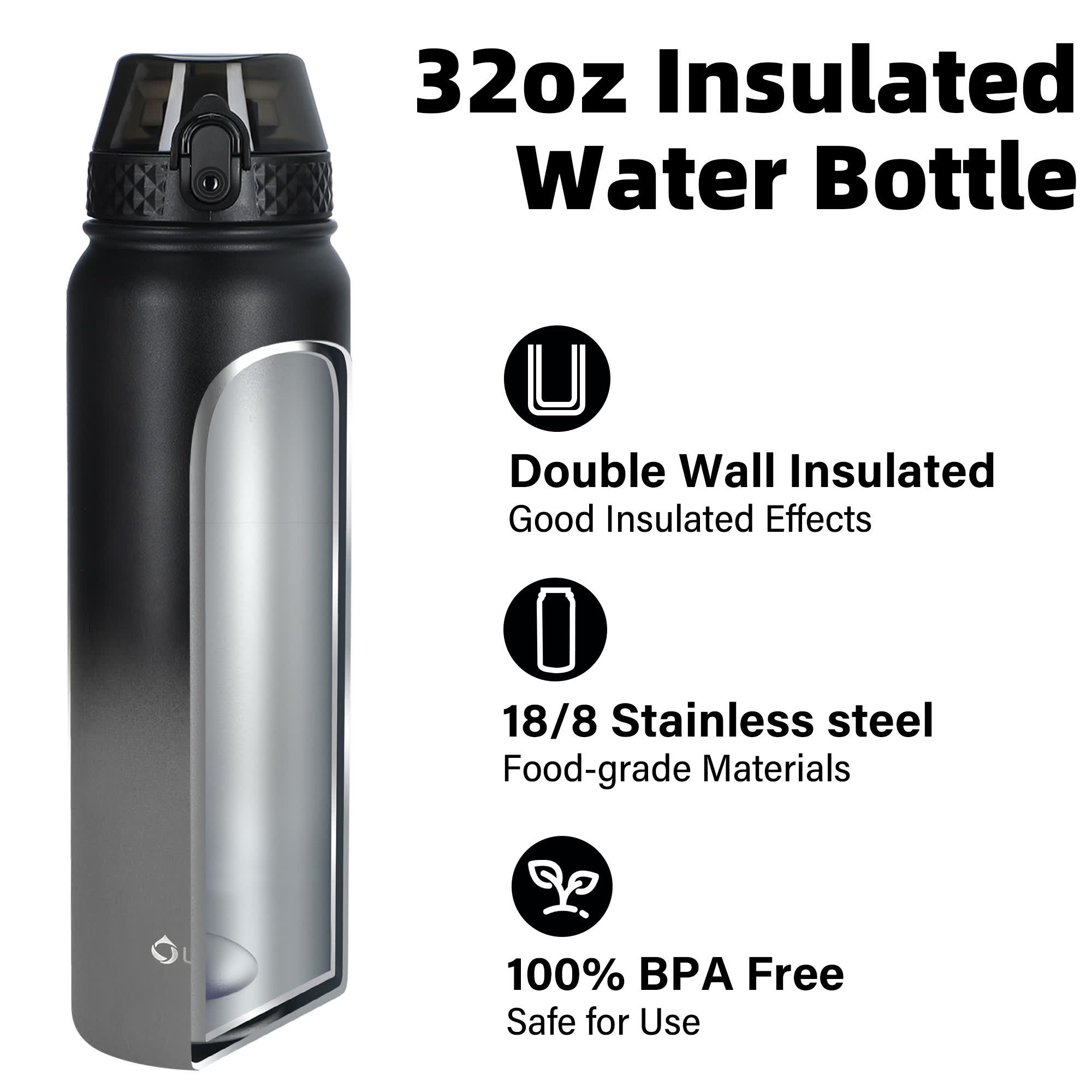 OLDLEY Gradient 32oz termoláhev bílo-šedá 950 ml