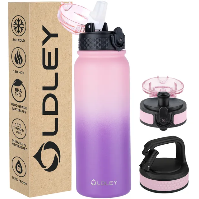Oldley Triple Lid termo láhev 590 ml růžovo-fialová