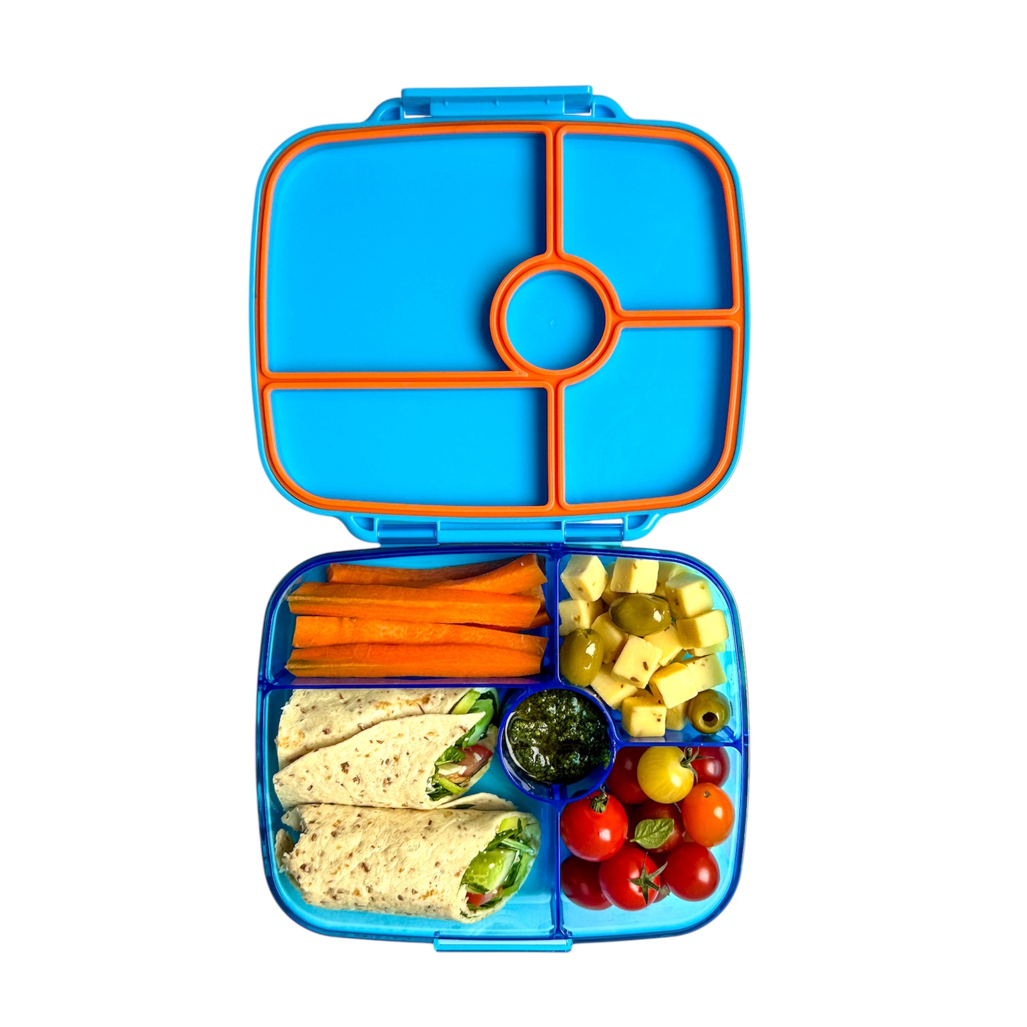 Yumbox Go Large svačinový box 5 přihrádek Miami Blue