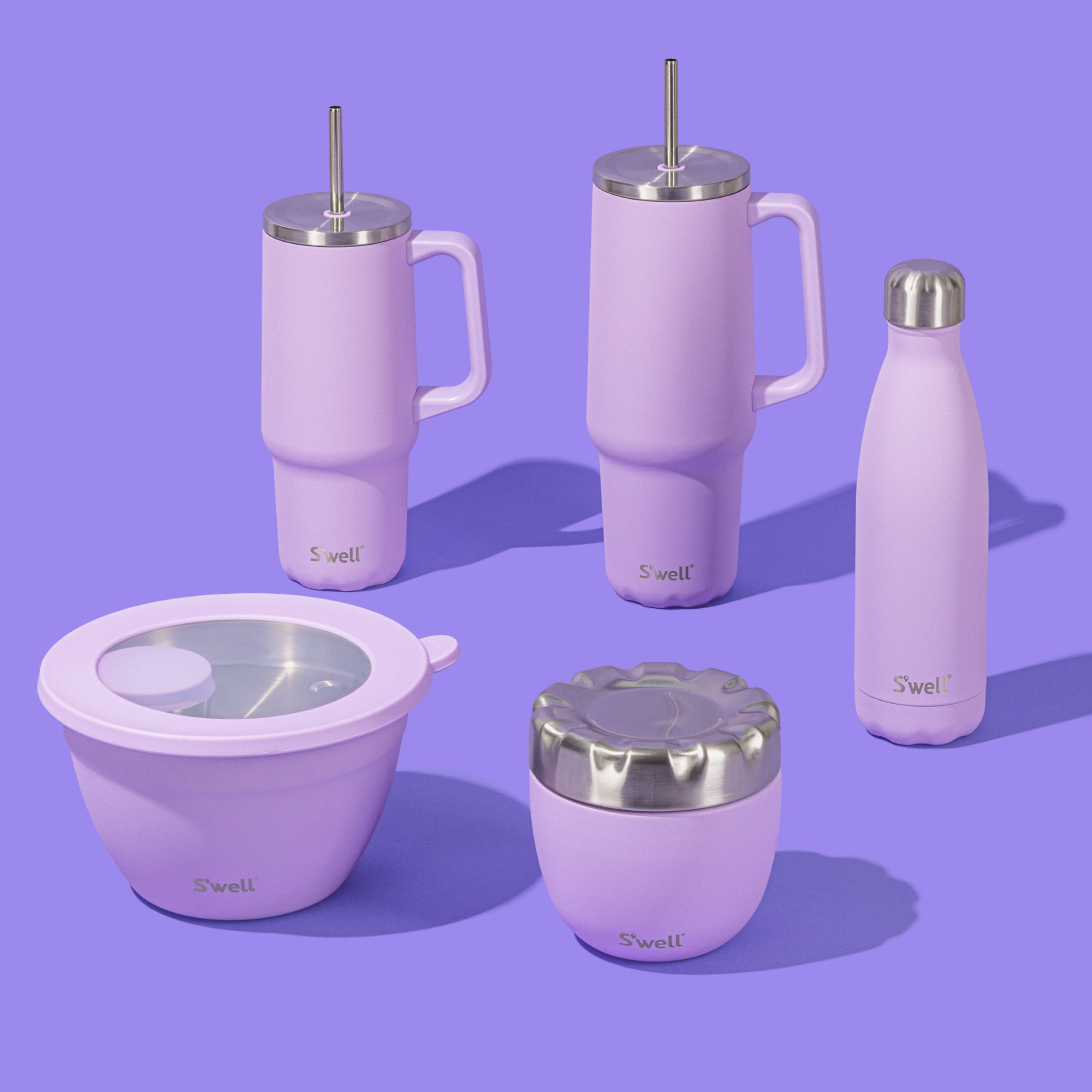 S'well Eats 21.5oz termo miska 636 ml Lilac izolovaná
