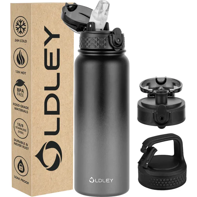 Oldley Triple Lid 20oz termoska černo-šedá nerez