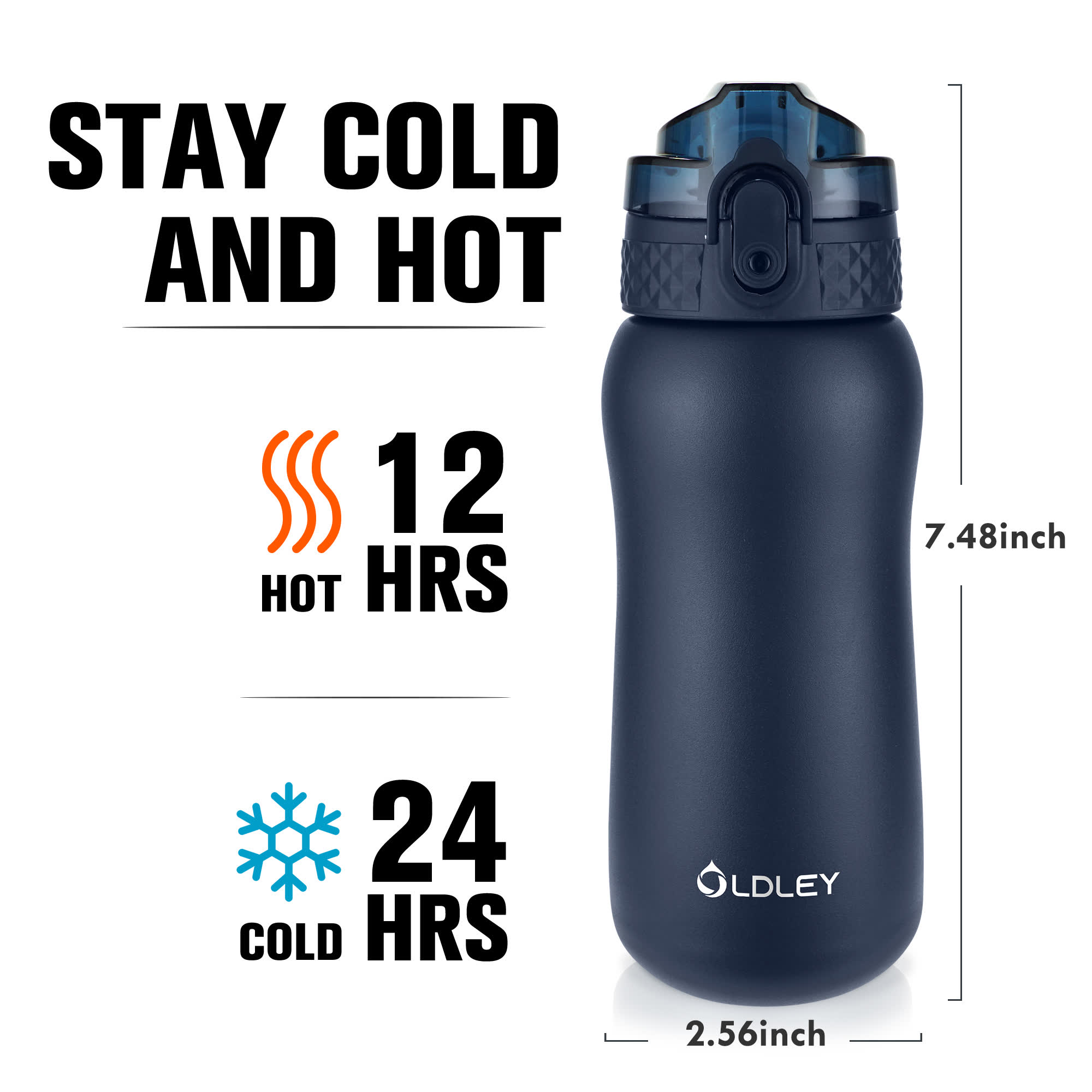 Oldley Kids 12oz dětský vakuový hrnek Blue nerez