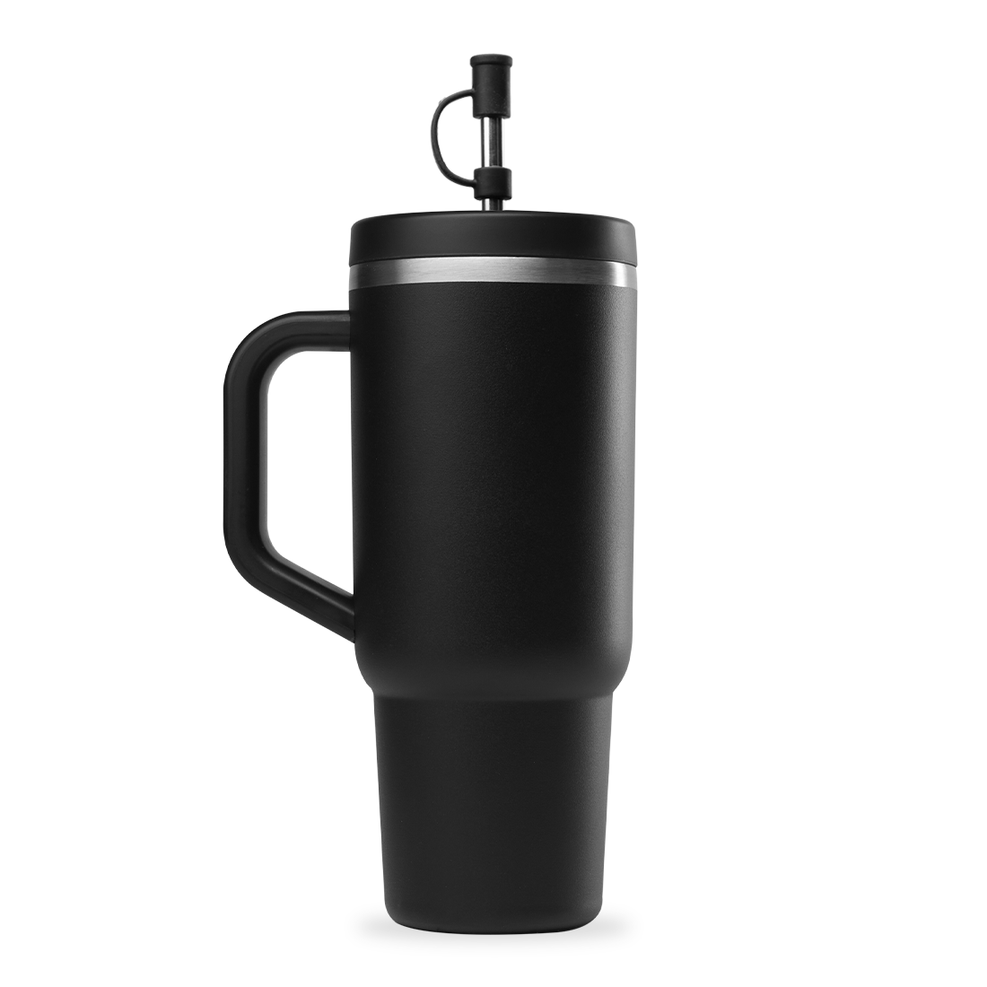 Qwetch Travel Cup Matt Noir termohrnek 900 ml s brčkem