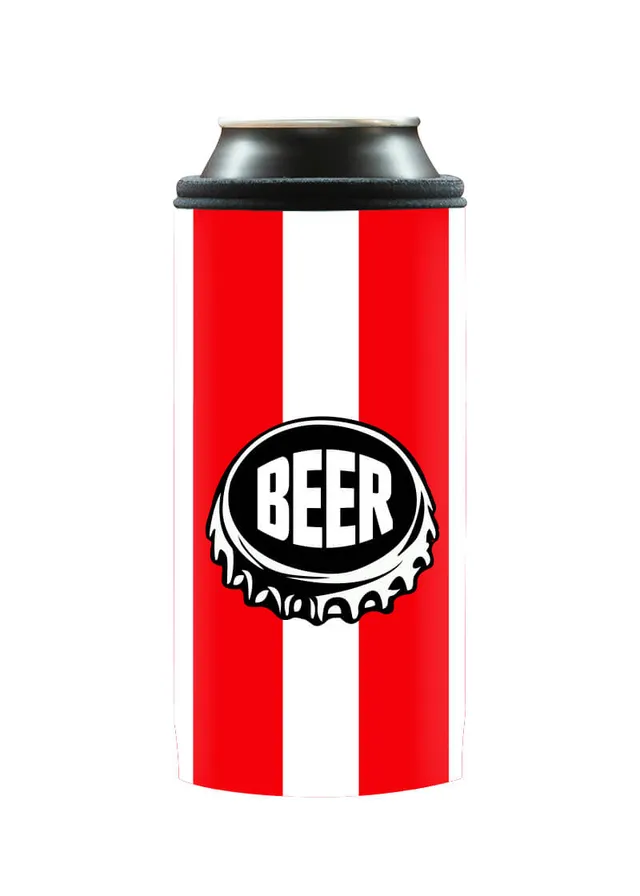 Coolbox termoobal na plechovku 0,5 l Red White Beer neopren