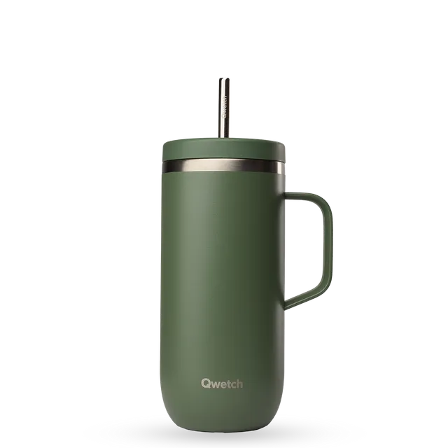 Qwetch Cold Cup Matt Kaki termohrnek 600 ml s uchem