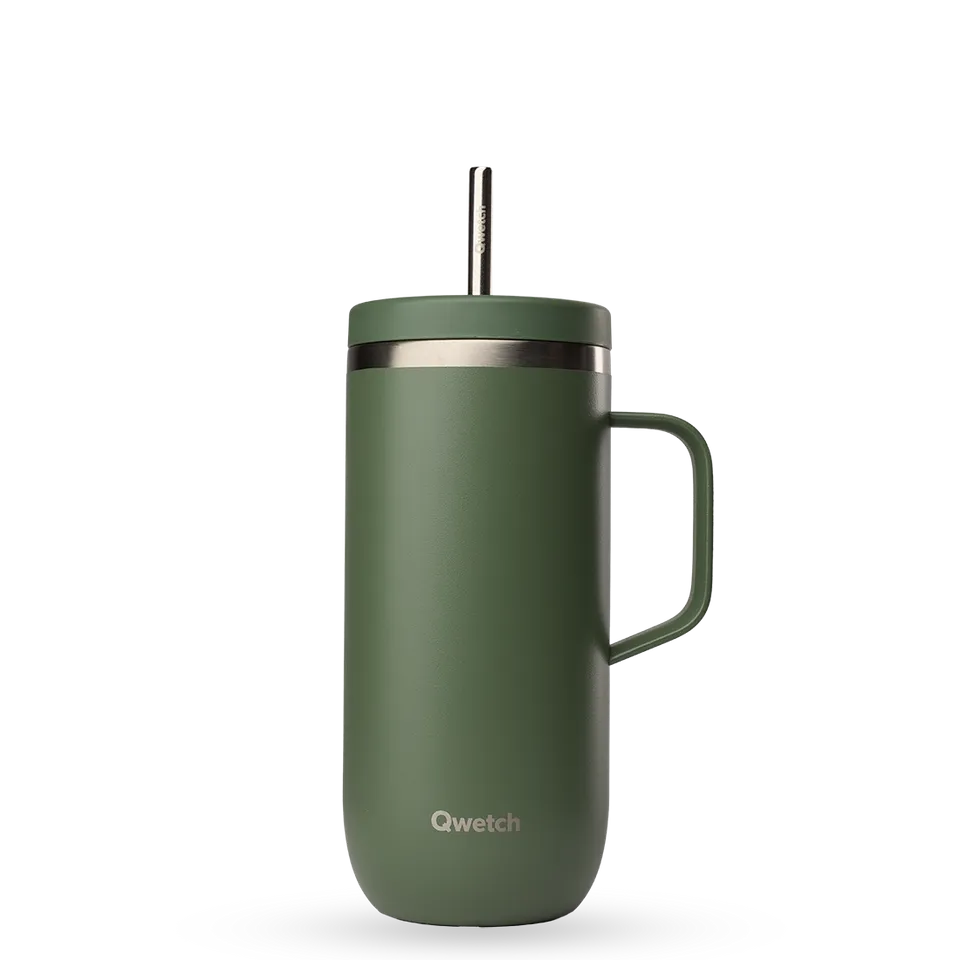 Qwetch Cold Cup Matt Kaki termohrnek 600 ml s uchem