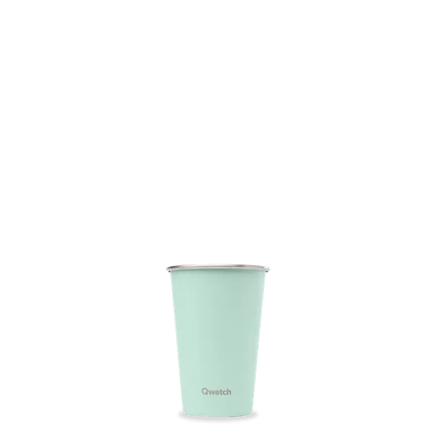 Qwetch One nerezový kelímek Pastel Vert 300 ml jednostěnný