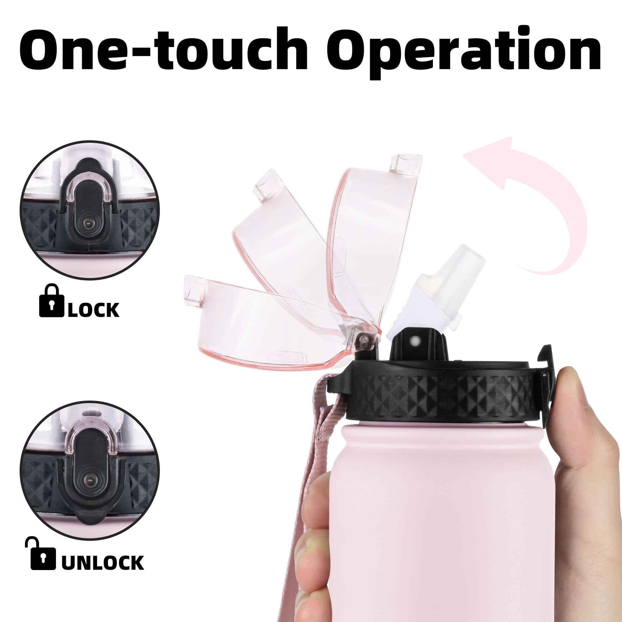 OLDLEY 32oz termoláhev Matte Pink 950ml nerez