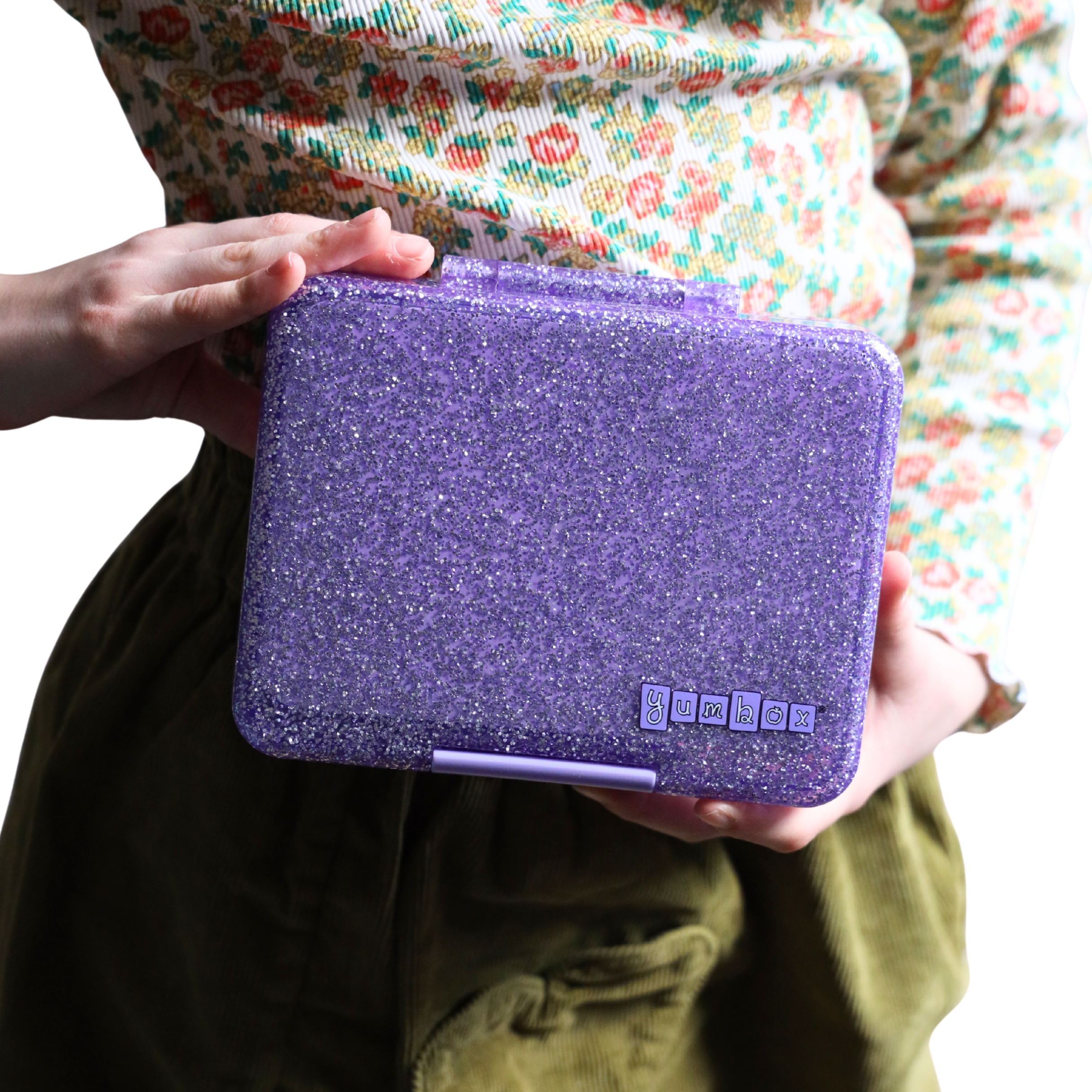 Yumbox Snack svačinový box Princess Purple Glitter 3 přihrádky