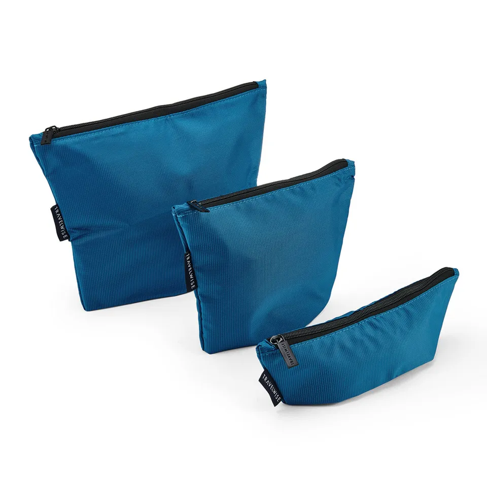 BUILT TravelWise sada pouzder 3ks Blue polyester